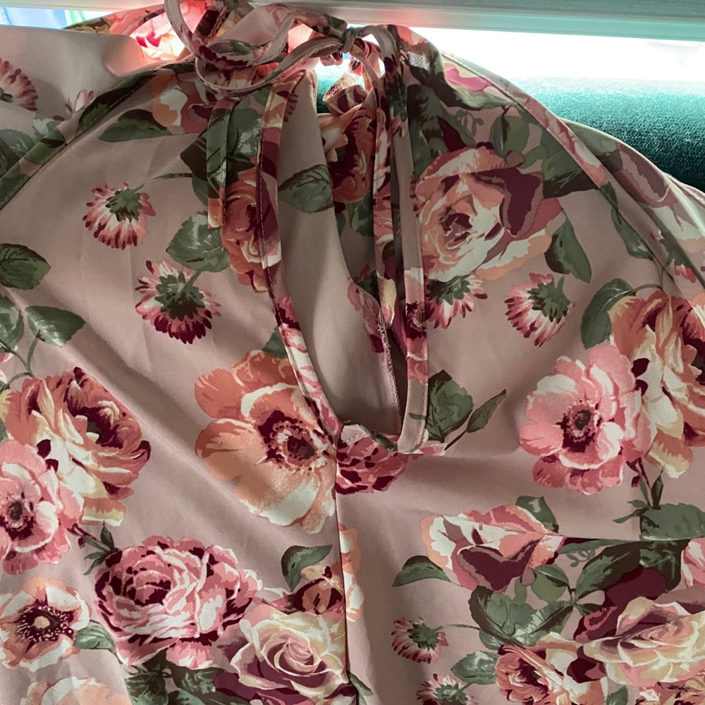 Pink floral dress